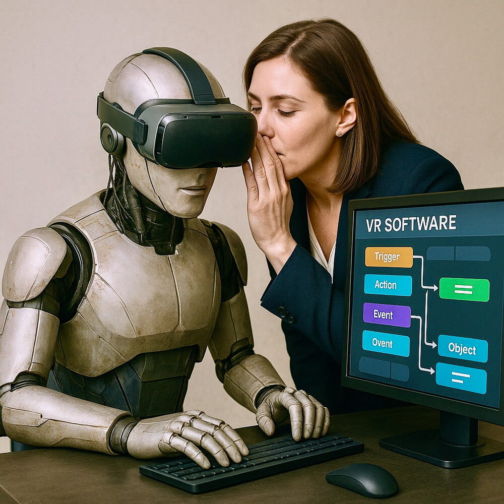 “Pre-historic No-Code Approach” © 2025 Rocinante Research, AI Generated