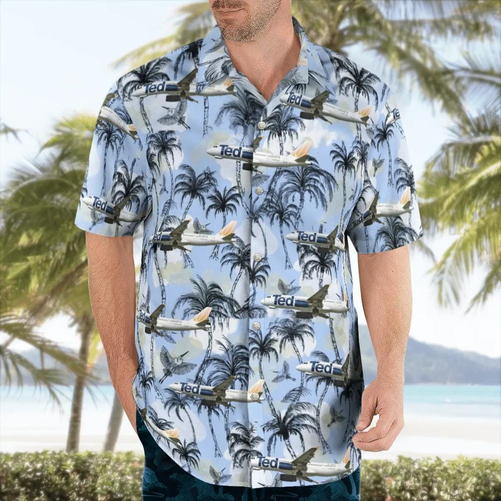 Ted (airline) Airbus A320232 Aloha Hawaiian Shirt by Steven