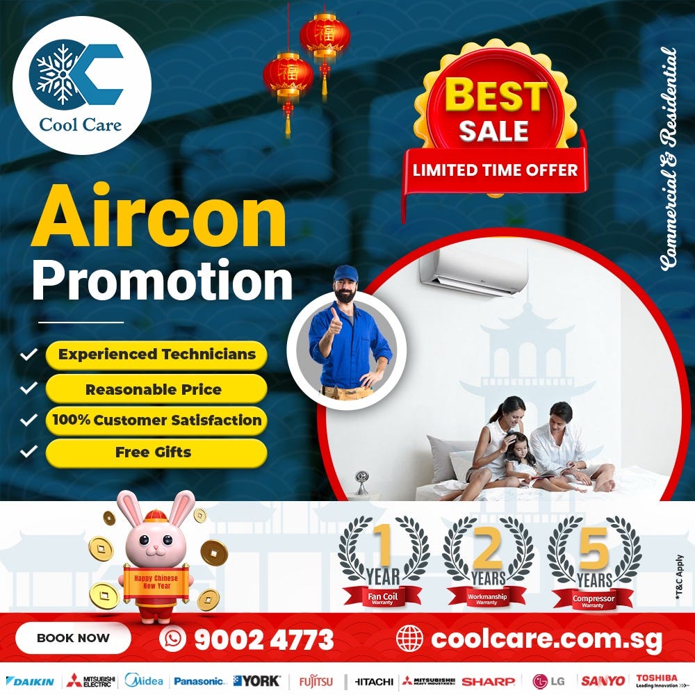 AIRCON PROMOTION AIRCON PROMOTION SINGAPORE Cool Care Aircon Medium