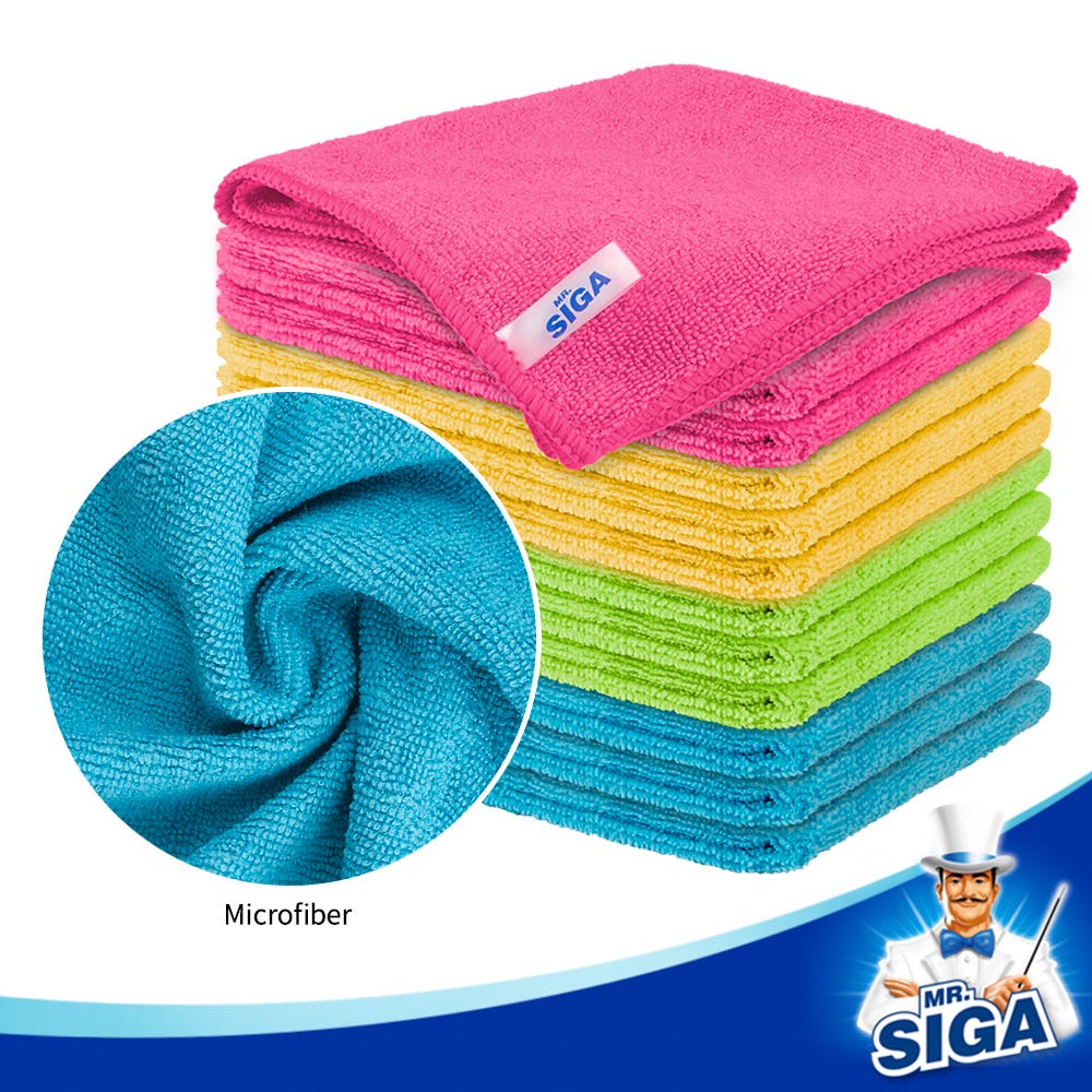 MR.SIGA Microfiber Cleaning Cloth A pack of 50 and a pack of 24 are  optional - Mr.Siga - Medium