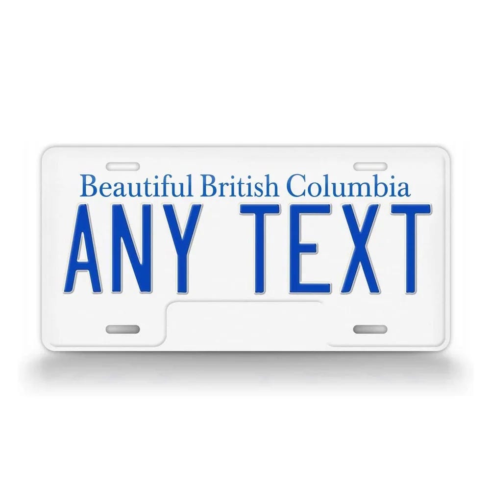 Beautiful British Columbia Custom Plate — Nene Solutions Nenesolutions Medium