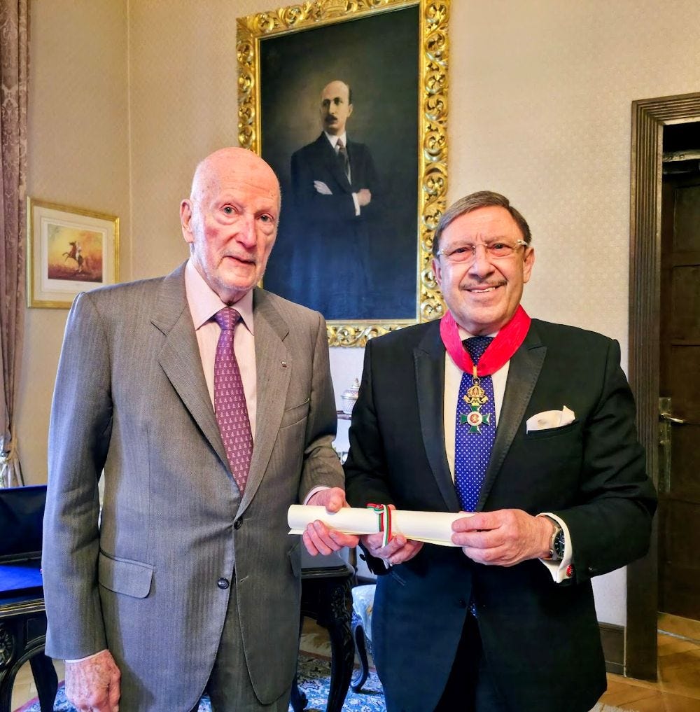 H.M. King Simeon II Bestows the Commander’s Cross of the Royal Dynastic Order of St.