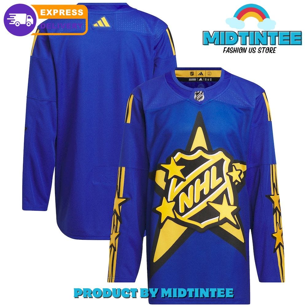 2024 NHL AllStar Game Adidas x Drew Blue Primegreen Authentic Jersey