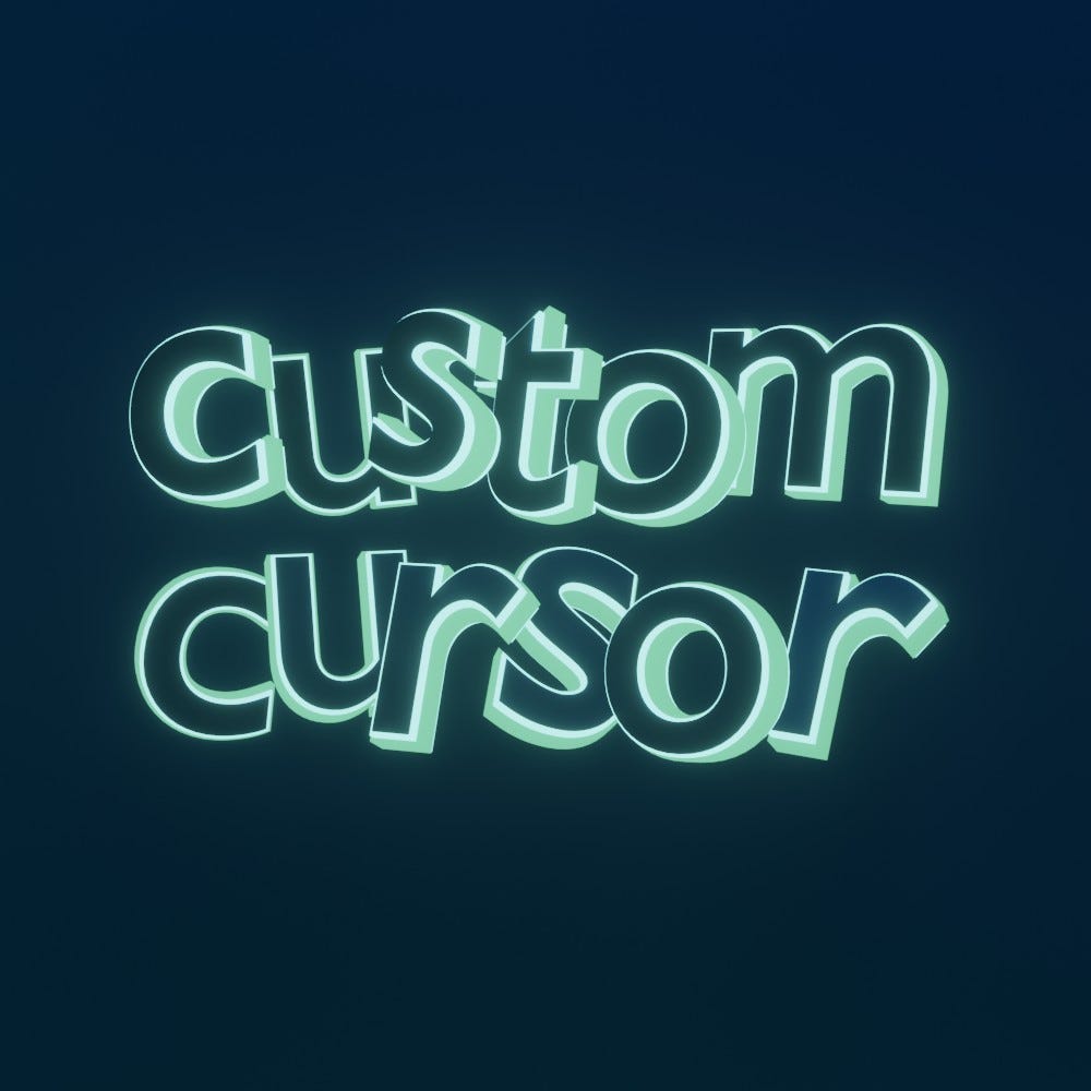 Create a simple Custom Cursor. You always wanted a custom cursor