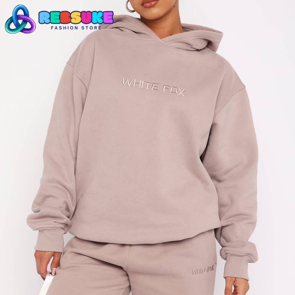 White Fox Stay Lifted Oversized Hoodie Cinnamon | by Rebsuke Store ...