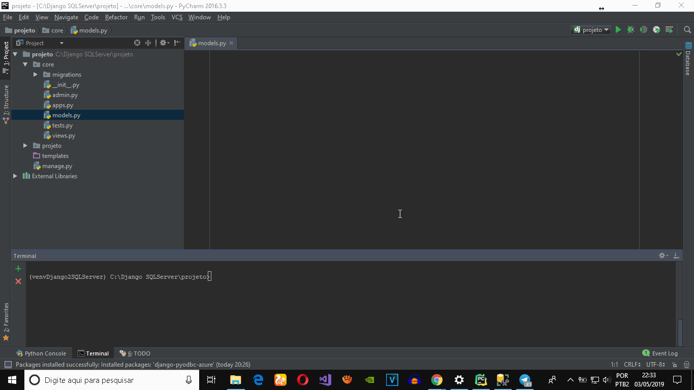 Conectando DJANGO com SQLServer 2017 e Mapeando dados já existentes no banco. 5 1*X3dPASCuMHnVZcySv8hSrw