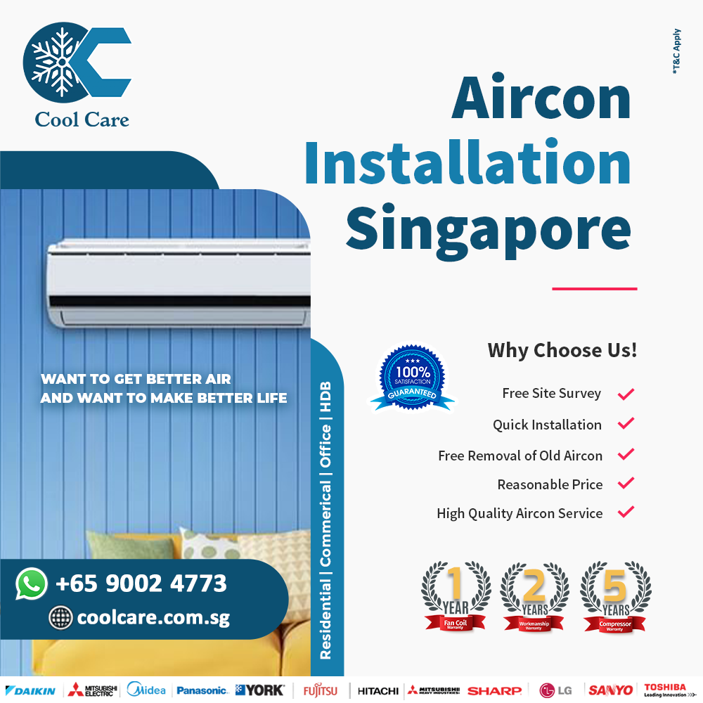 AIRCON INSTALLATION SINGAPORE Cool care aircon Medium