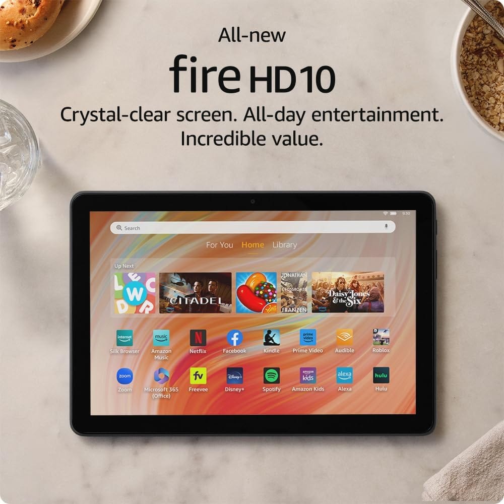 Allnew Amazon Fire HD 10 tablet, built for relaxation, 10.1" vibrant Full HD screen, octacore