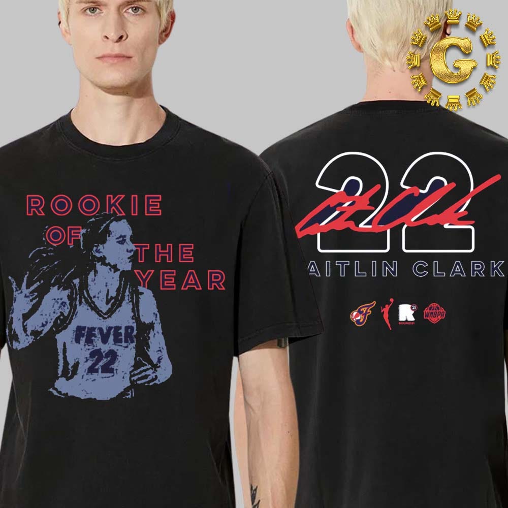 Indiana Fever Caitlin Clark round21 Navy 2024 WNBA Rookie of the Year