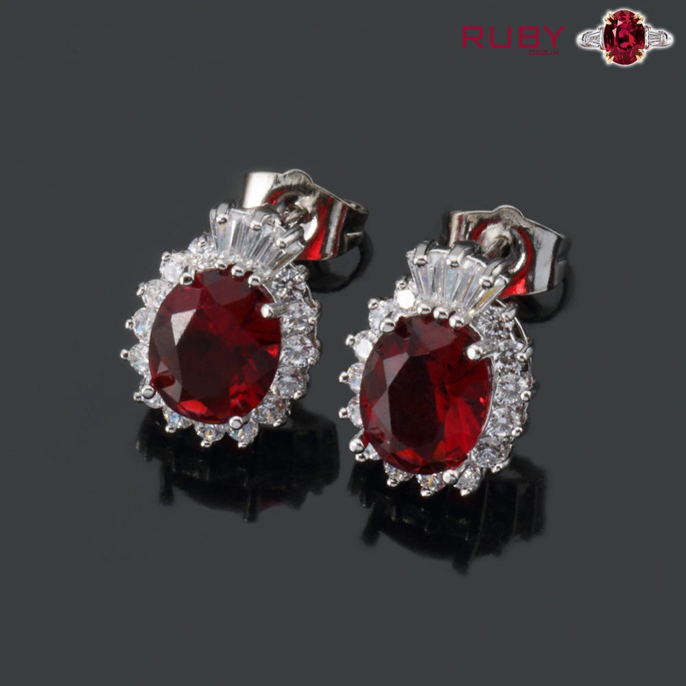 Ruby gemstone earrings. Enhance your look by wearing gorgeous… | by ...