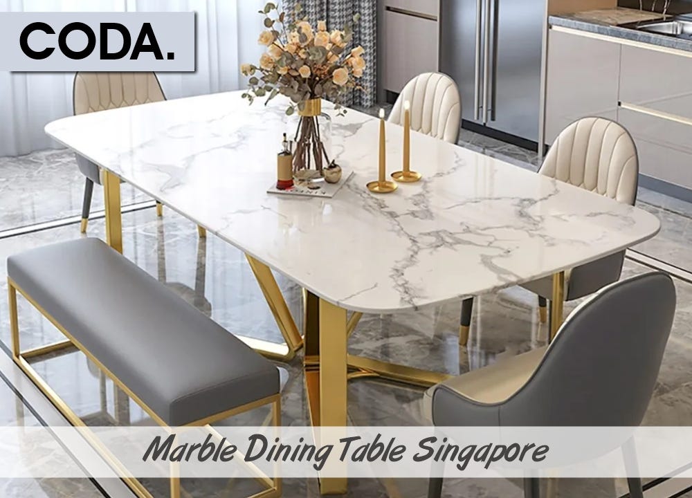Custom Marble Dining Table in Singapore CODA CODA Furniture Studio
