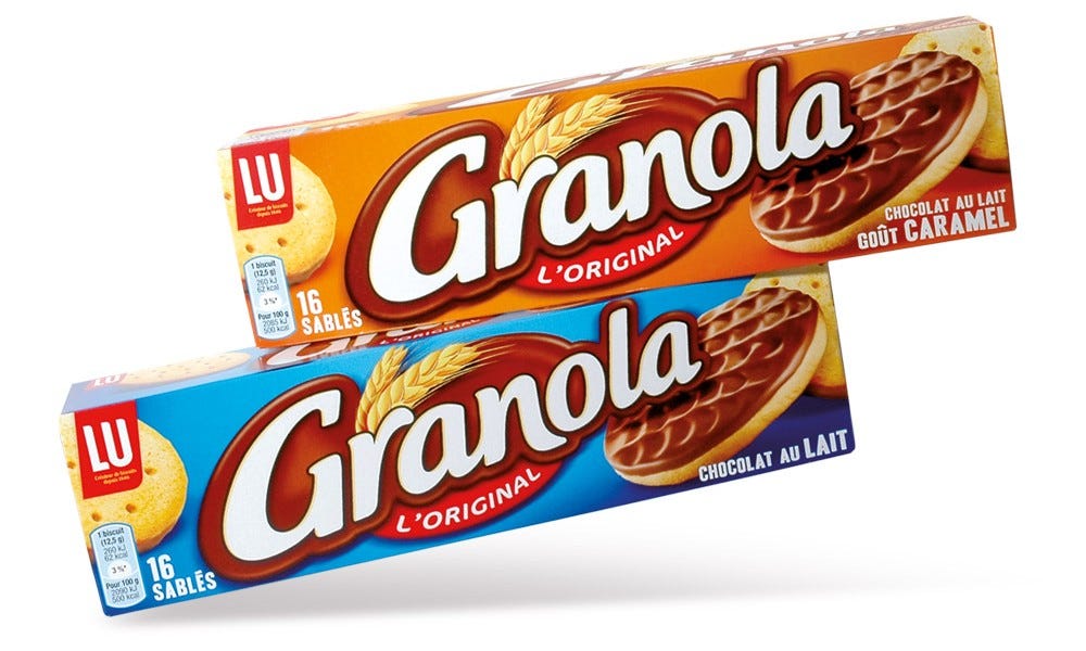 GRANOLA, LU, La gamme des Biscuits Sablés Nappés Chocolat, by ▷ HOTSHOP™  Creative Brand Agency Design Packaging
