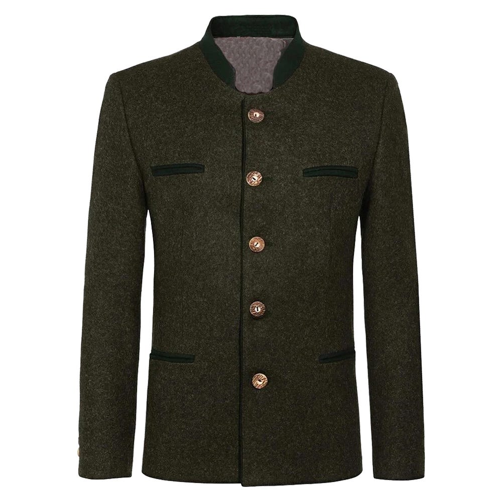 Elegant Navy Trachten Coat – Classic German Heritage