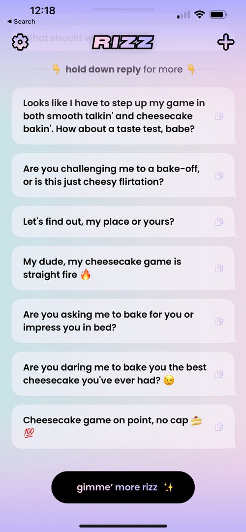 I Tried Rizz — The New AI Dating Assistant That Flirts For You, by Carlyn  Beccia, Heart Affairs