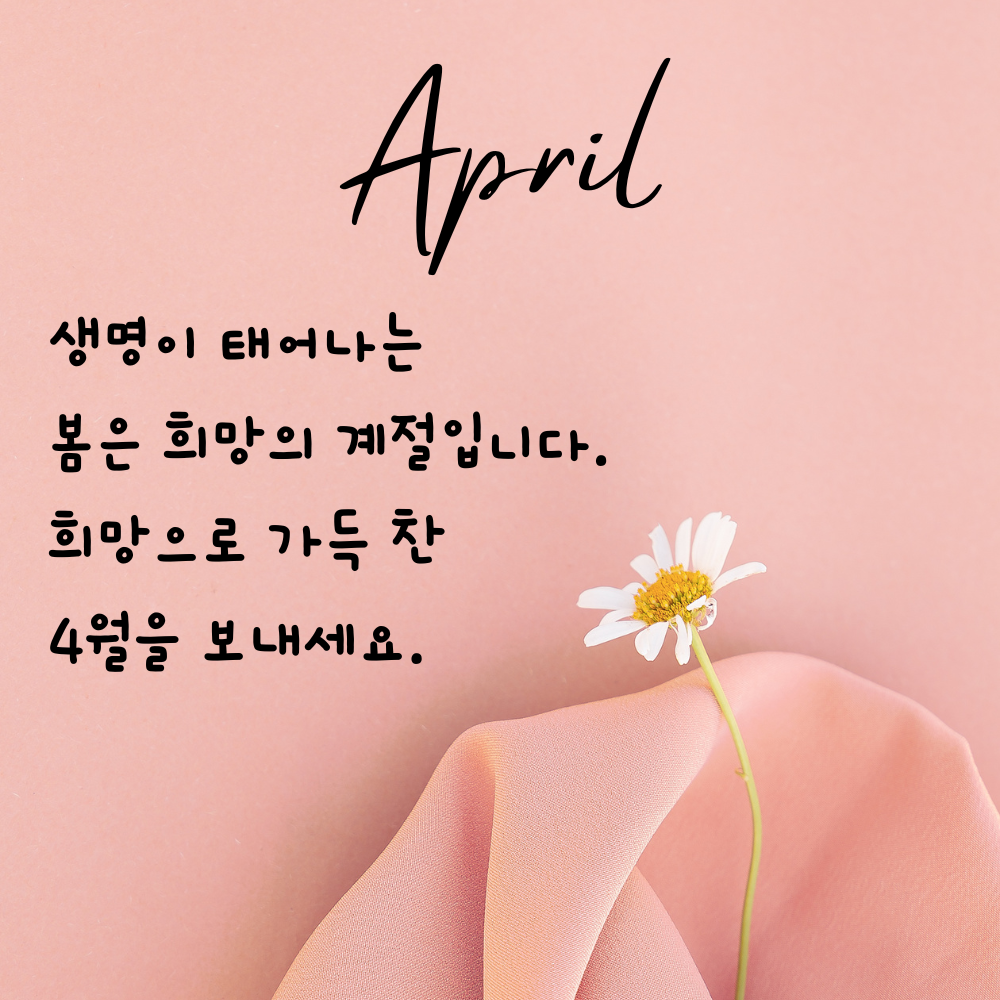 4월 봄 인사말 문구 이미지 모음 - skyblueMind - Medium