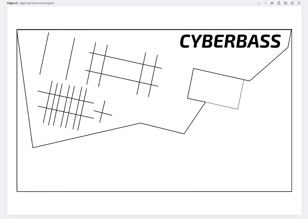 Blueprint of the project with guidelines and rough shape design.