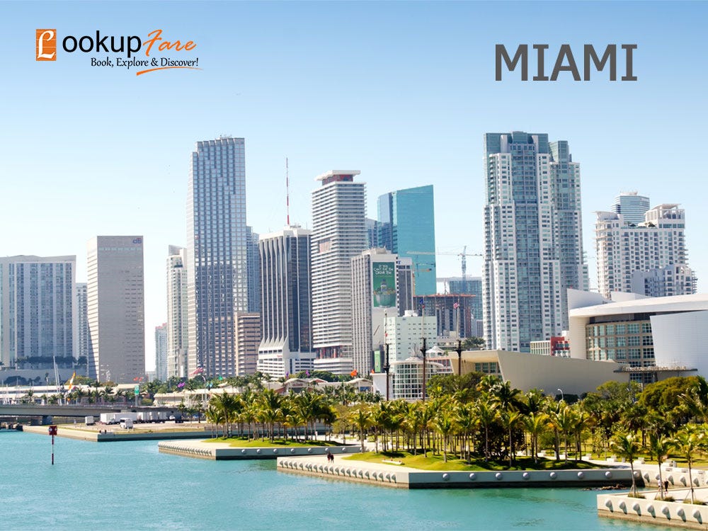 Find Cheap Flights To Miami Search And Compare Airfares To Miami By a-green-highway-sign-that-says-south-and-miami-on-it-s-side-with-an