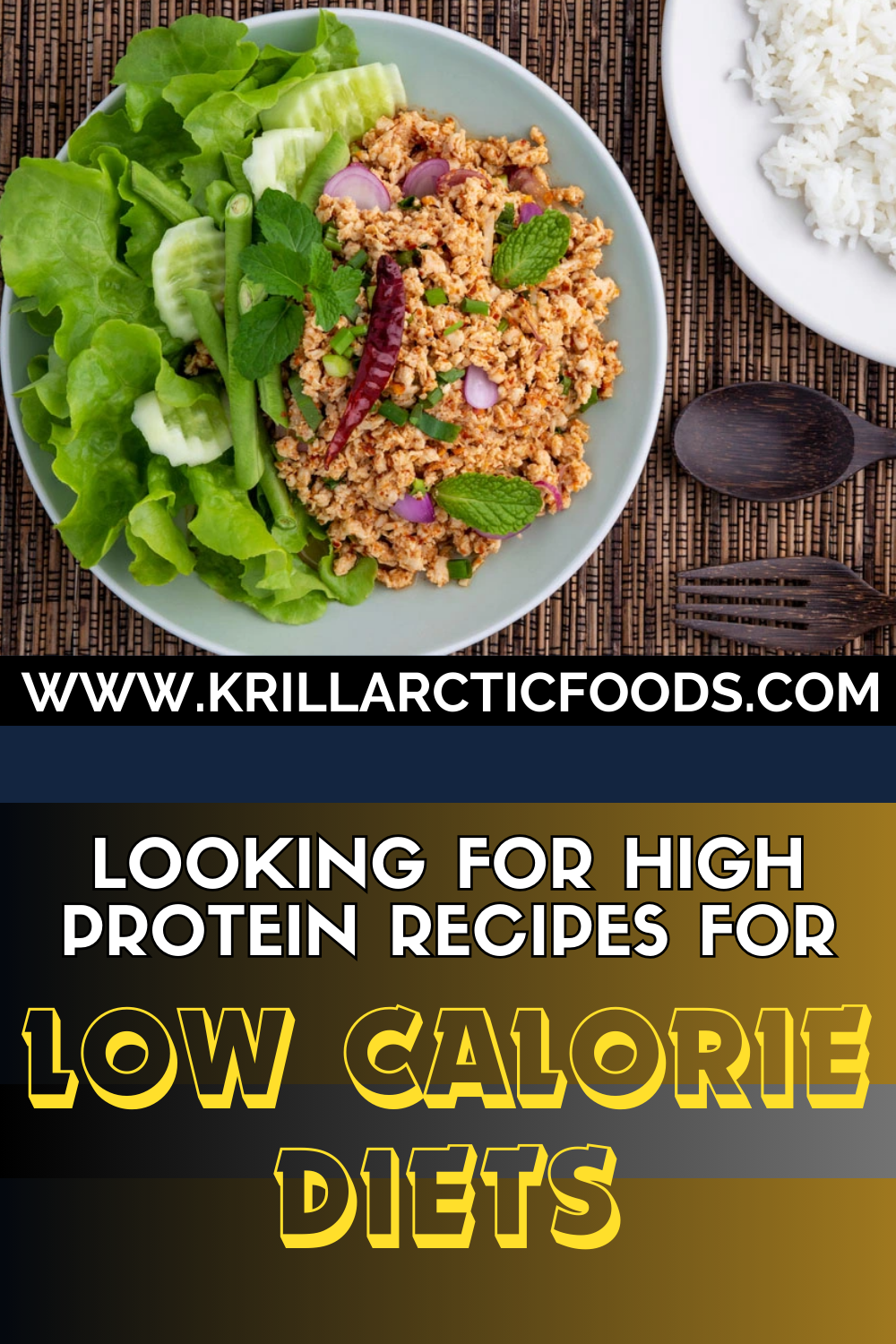 What food is high in protein but low in calories? Krill Arctic Foods