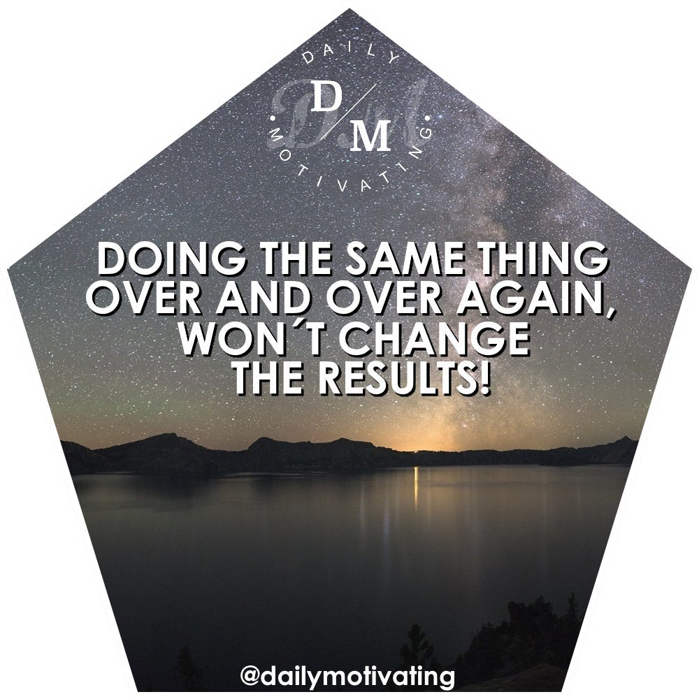 Going Over Same Problem Doing the same thing over and over again, won’t change the results! 👌🏻 ...