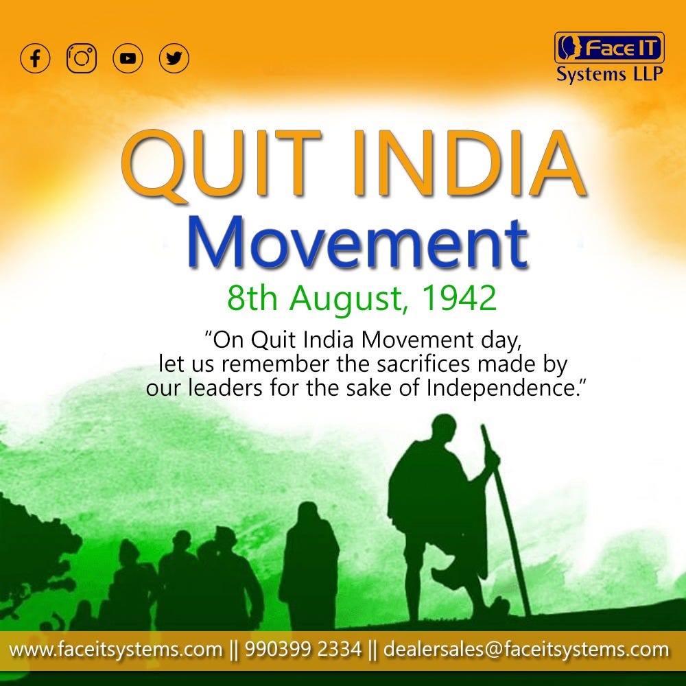 Quit India Movement Day Faceitsystems Medium