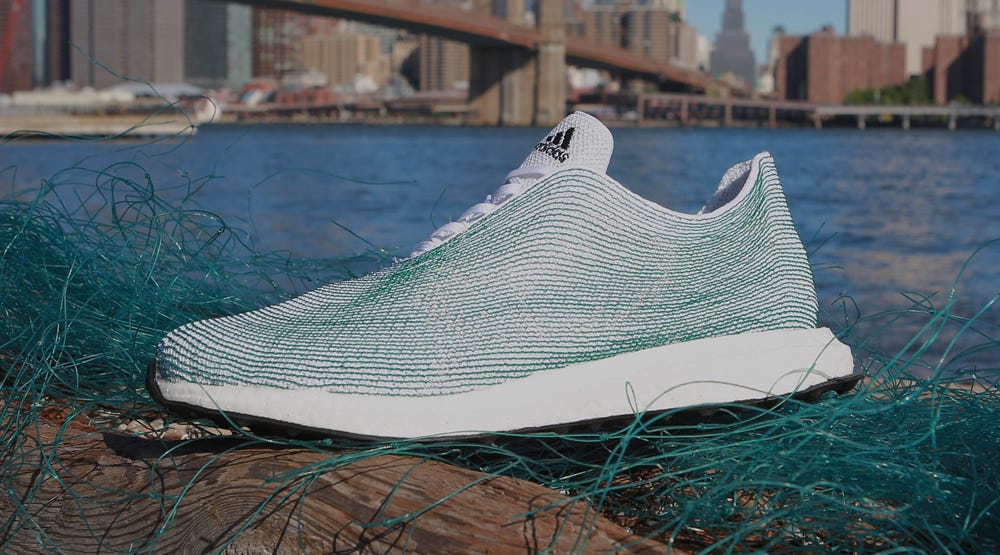 Sustainable Product Spotlight Adidas Shoes made from Sea Plastic | by John | Tradr | Medium