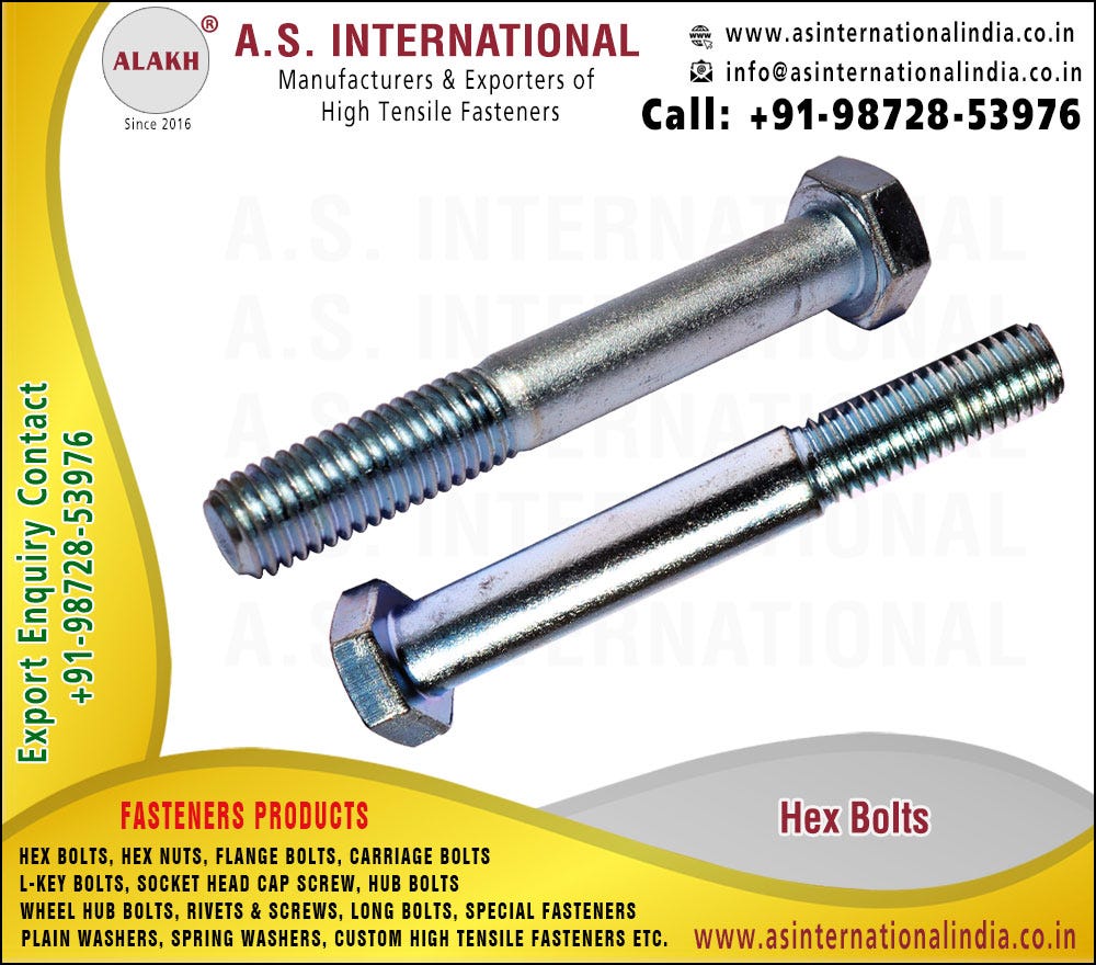 Fasteners Hex Bolts, Flange Bolts, Carriage Bolts, Rivets, Screws