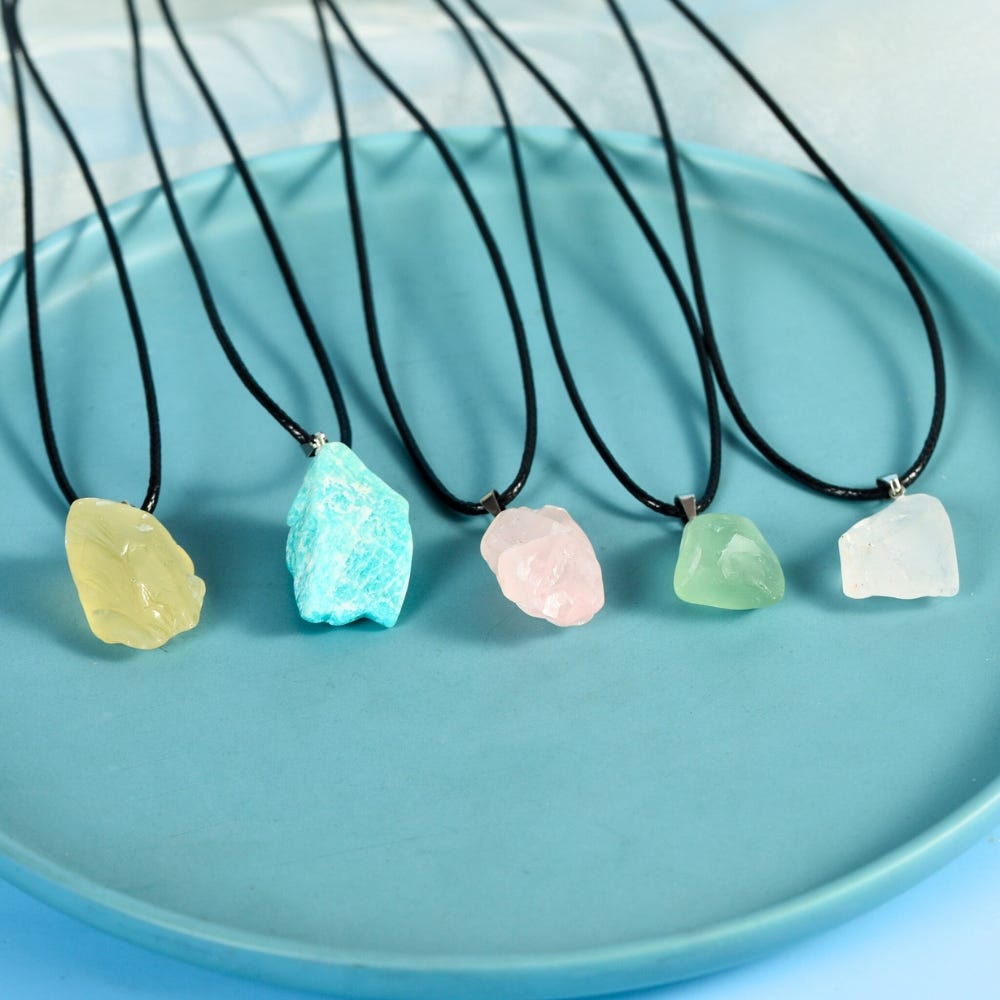 JURYLOO Beaded Choker Necklaces — Handmade Healing Crystal Gemstone Choker For Women, Gold Tone