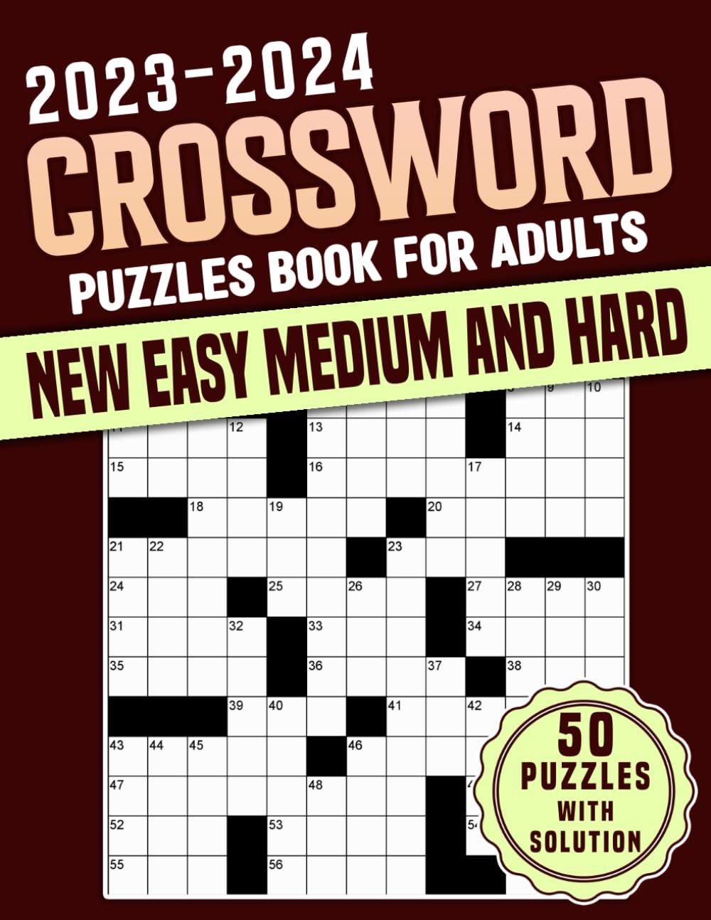 [EBOOK][BEST]} 2023–2024 New Easy Medium Hard Crossword Puzzles Book ...