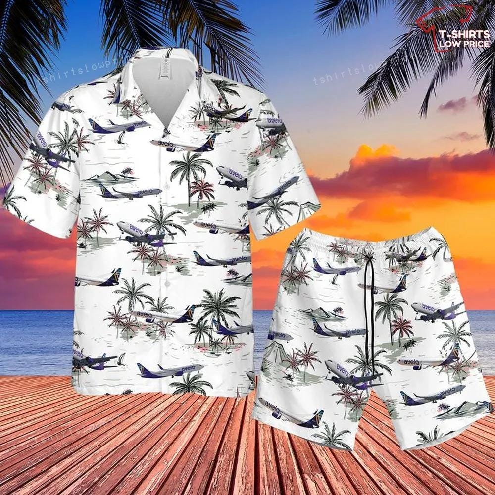 Avelo Airlines Boeing 737–8f2 Hawaiian Shirt And Short Cheap, by Denis  hali, Jan, 2024
