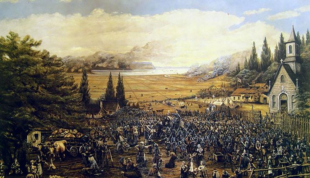 The Expulsion of the Acadians (1755–1764) was a mass deportation of French-speaking settlers from Nova Scotia and other Maritime regions of British North America. Ordered by British authorities during the French and Indian War, it uprooted about 11,500 Acadians, scattering them across the Atlantic world.