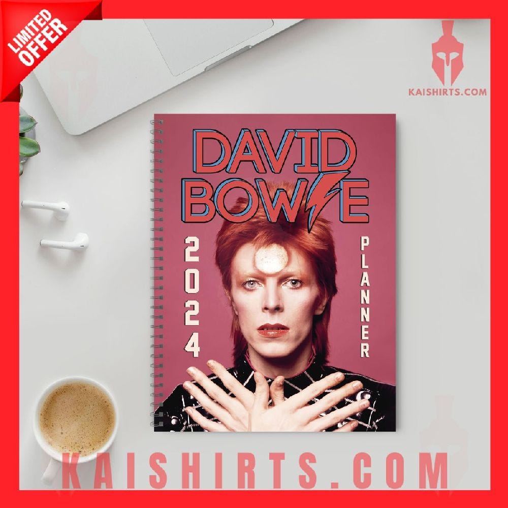 David Bowie 2024 Day Planner. Buy this product here David Bowie 2024