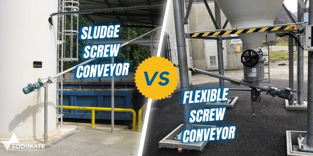 Sludge Screw Conveyor vs Flexible Screw Conveyor by Sodimate Inc Medium