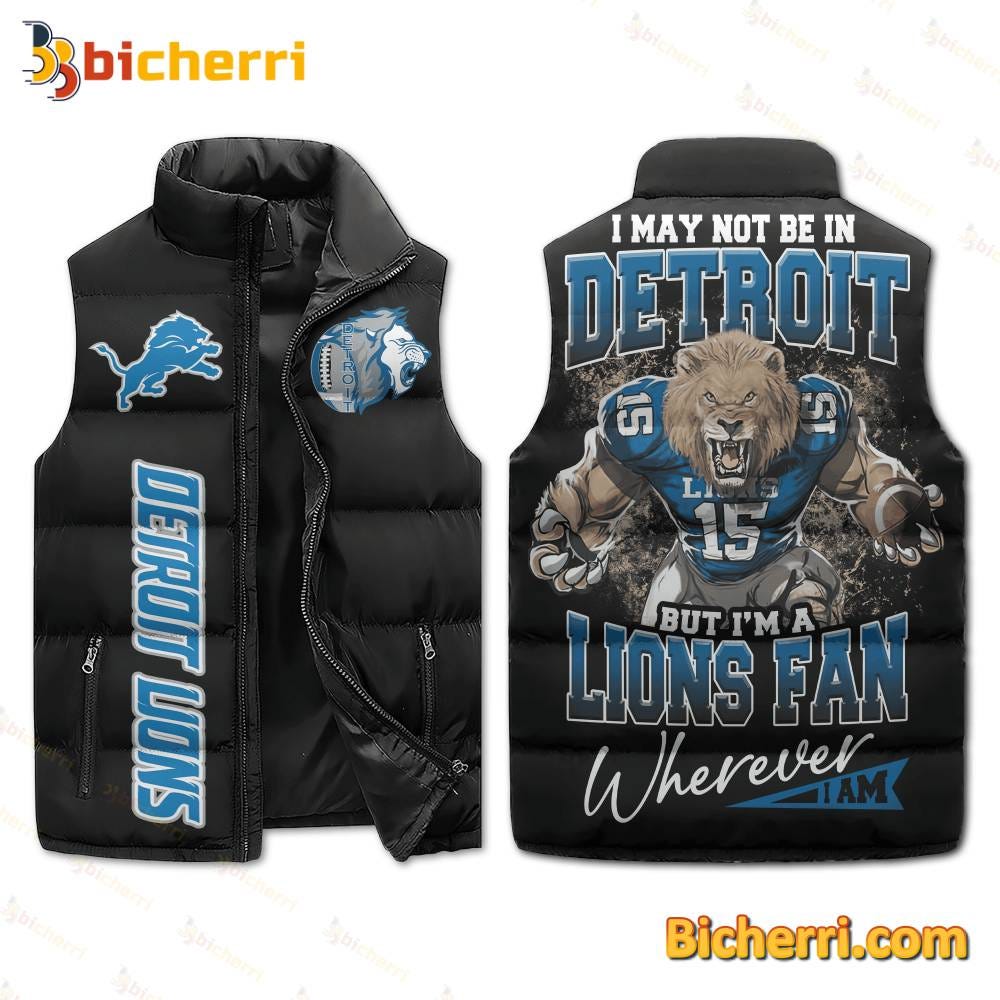 Detroit lions deals sleeveless hoodie
