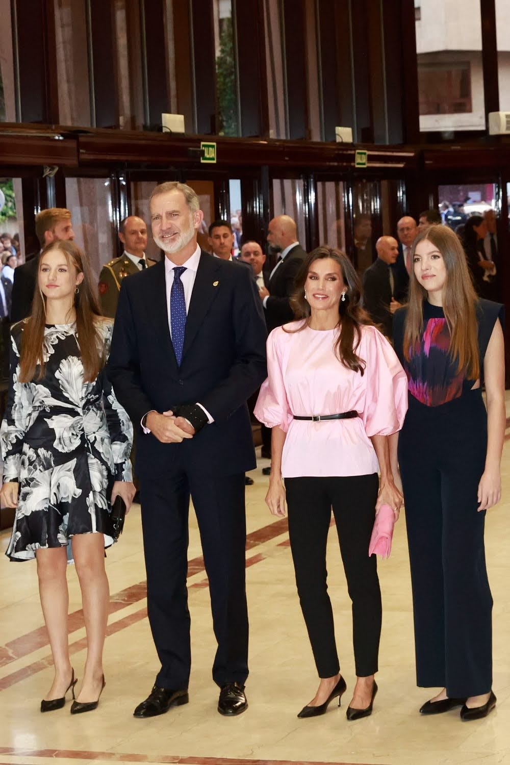 King Felipe, Queen Letizia, Princess Leonor and Infanta Sofia attended the  Princess of Asturias 2023 Awards concert in Oviedo | by Regalfille | Medium