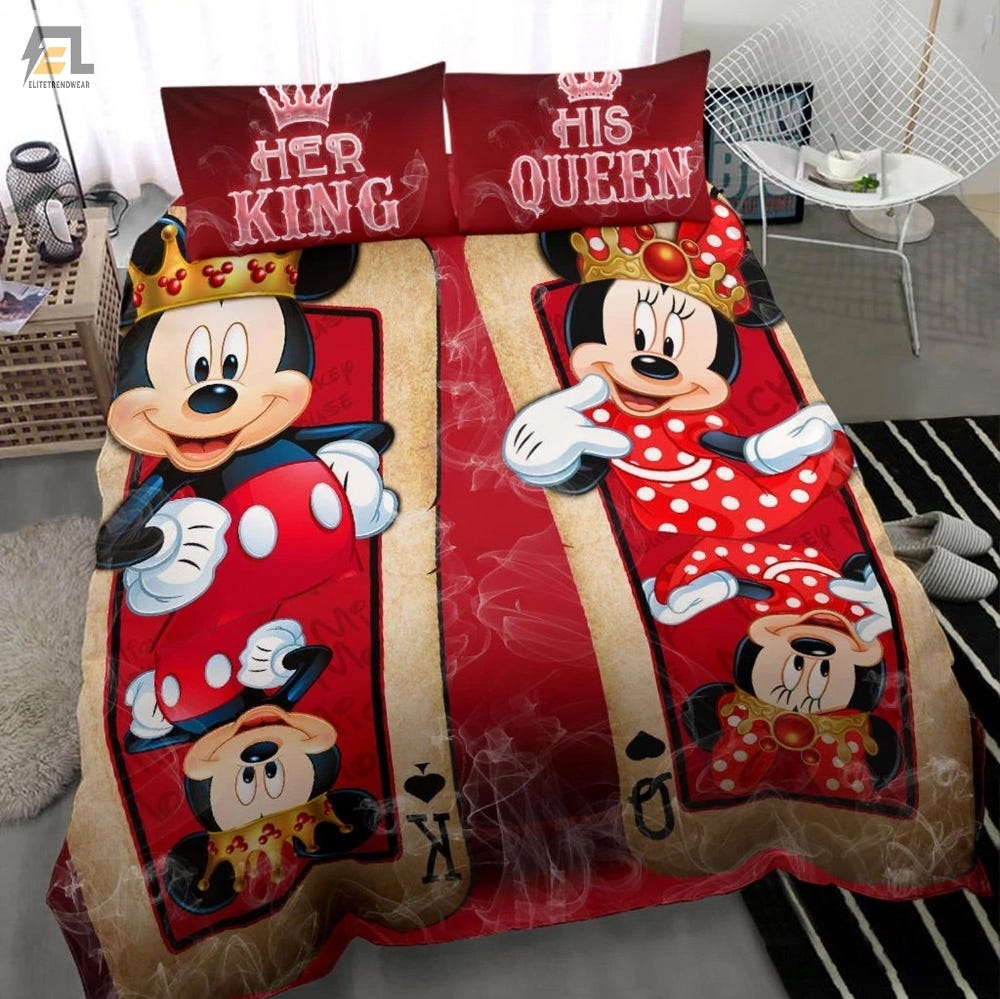Mickey Mouse Bedding Set Minnie Mouse Duvet Cover Disney Mickey Minnie ...