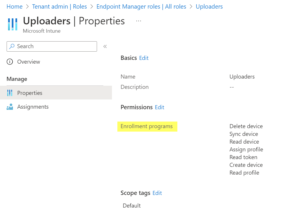 Permissions to manage and upload an Autopilot identity Niklas Tinner