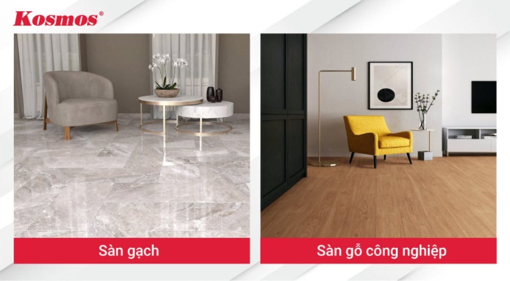 So sánh sàn gạch và sàn gỗ công nghiệp: Loại nào dễ sống cùng hơn trong 15 năm?