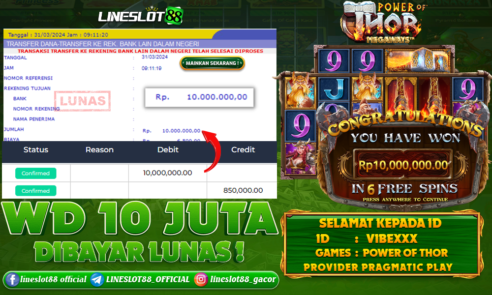 Bukti Kemenangan Main Di LINESLOT88 - LINESLOT88 GACOR - Medium