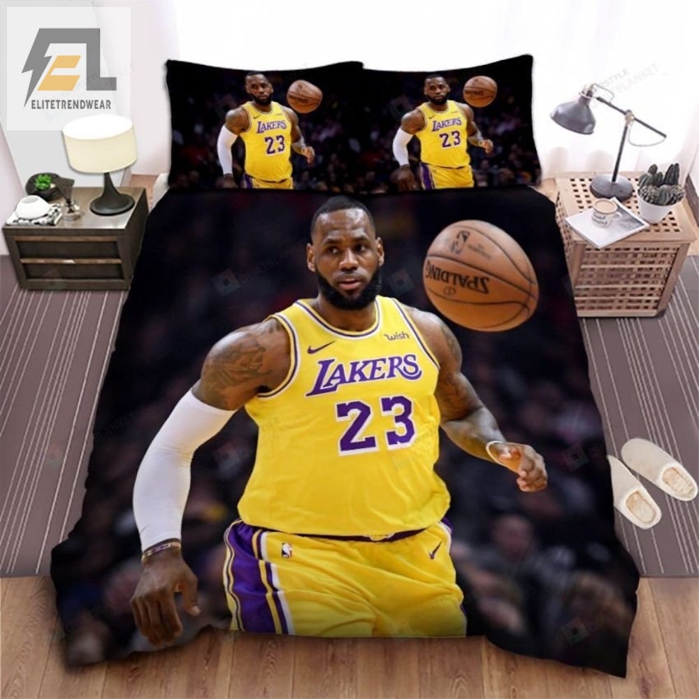 Lebron James In Los Angeles Lakers Uniform Bed Sheet Duvet Cover ...