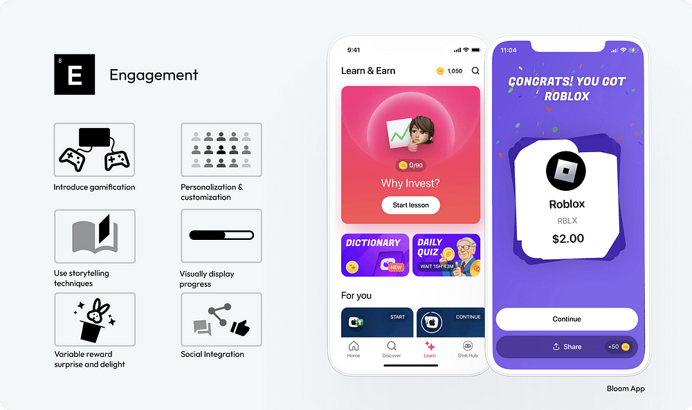 Bloom App screenshots