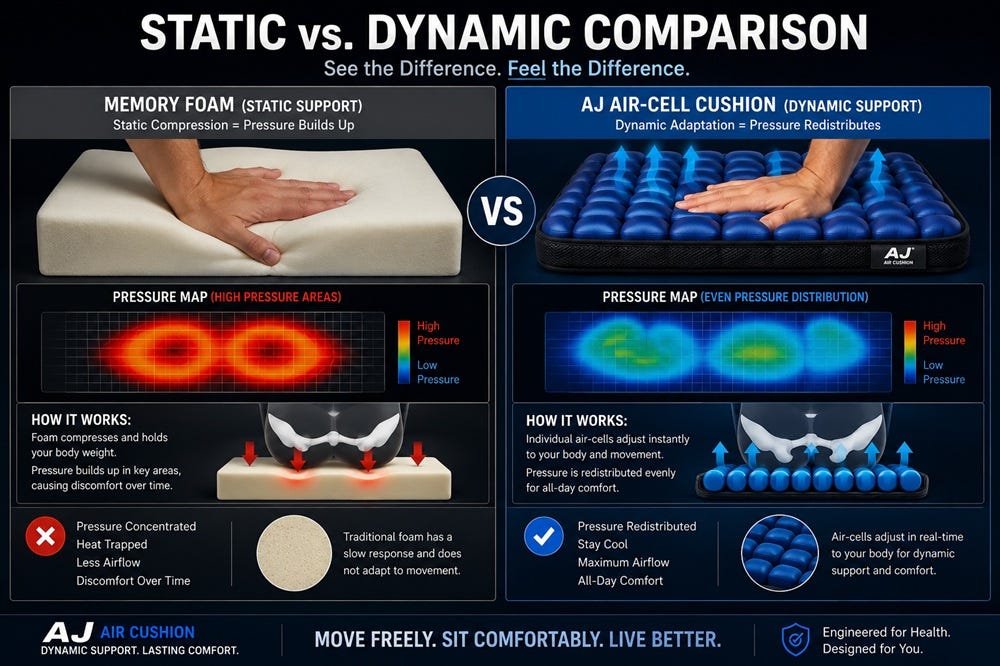Memory Foam vs. Air-Cell: Why Traditional Foam is Failing Your Spine
