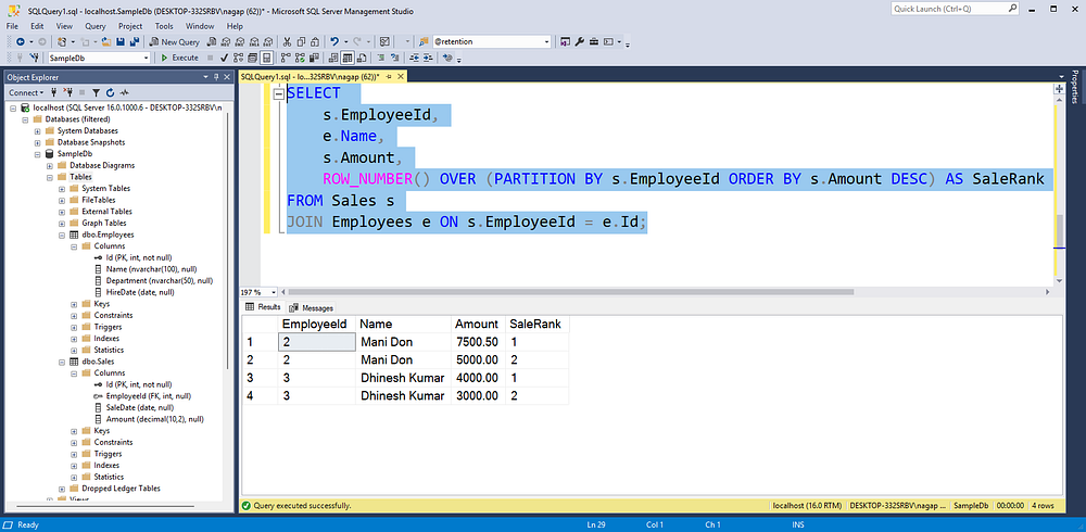 The Hidden Magic of ROW_NUMBER() in SQL Server — Revealed! | by Nagaraj ...