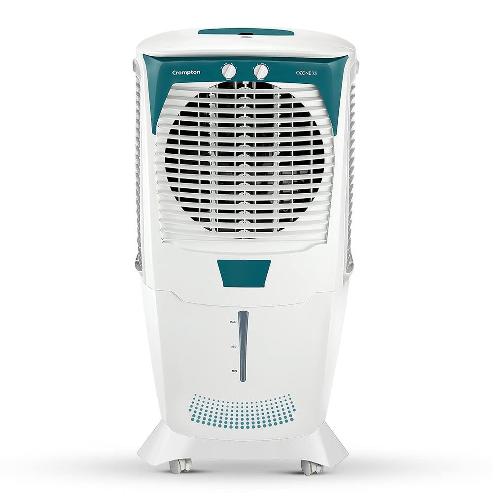 Crompton Ozone Desert Air Cooler 75L; with Everlast Pump, Auto Fill, 4Way Air Deflection and