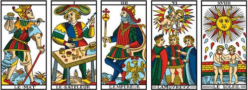 Baralho O Tarô De Marselha 22 Cartas Tarot Arcanos Maiores com