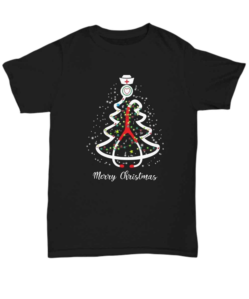 Stethoscope Christmas Tree Merry Christmas Nurse shirt | by Gemvy | Medium