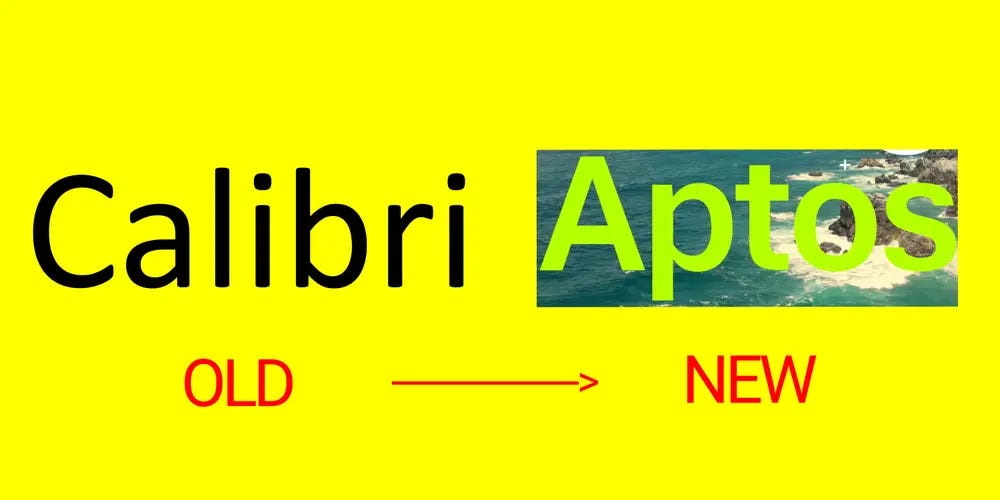 Say goodbye to Calibri!. Microsoft Introduces Aptos as Its New… by Waleed Silicon Scoop Medium
