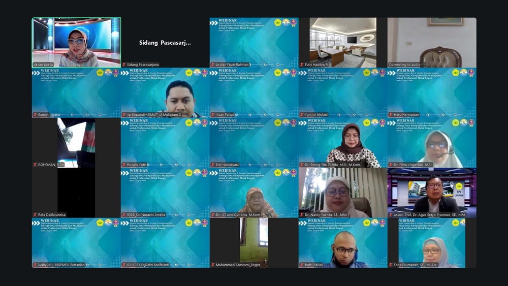 Webinar Nasional Pascasarjana Universitas Pakuan Bahas Digital Leadership dan Transformasi Karier