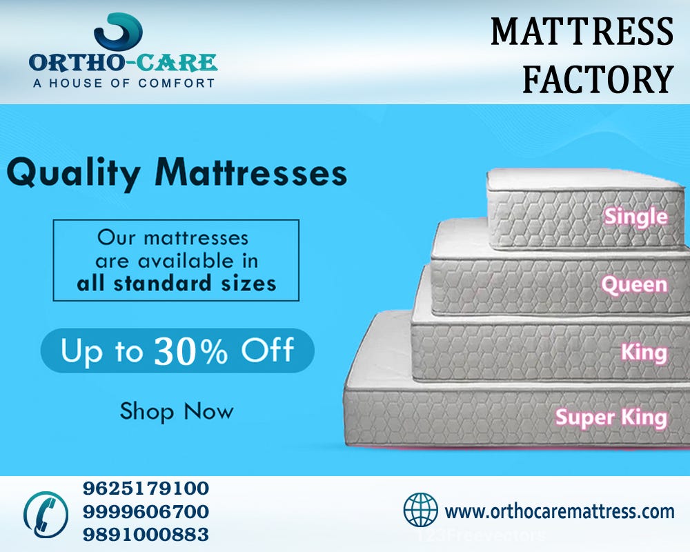 Ortho Care mattress is available in all standard sizes ORTHO CARE