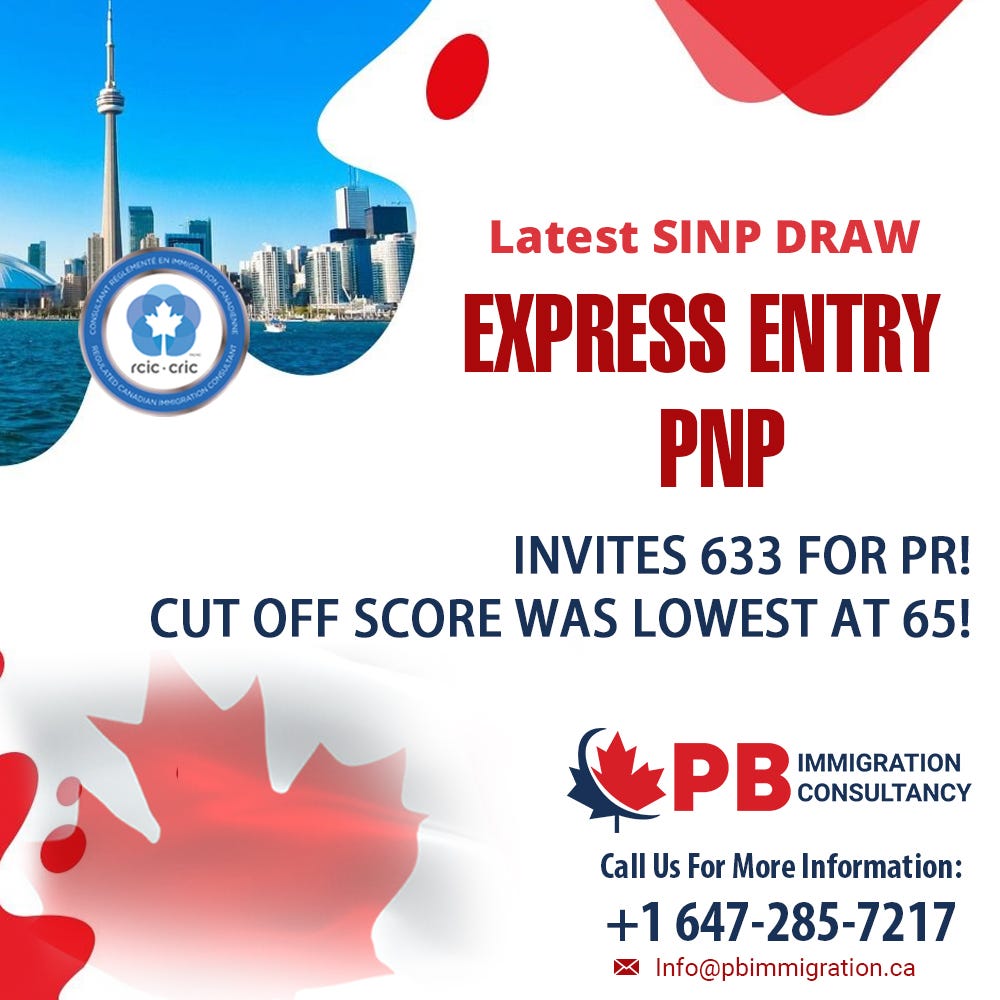 Latest SINP Draw Express Entry Canada PNP PB Immigration Consultancy