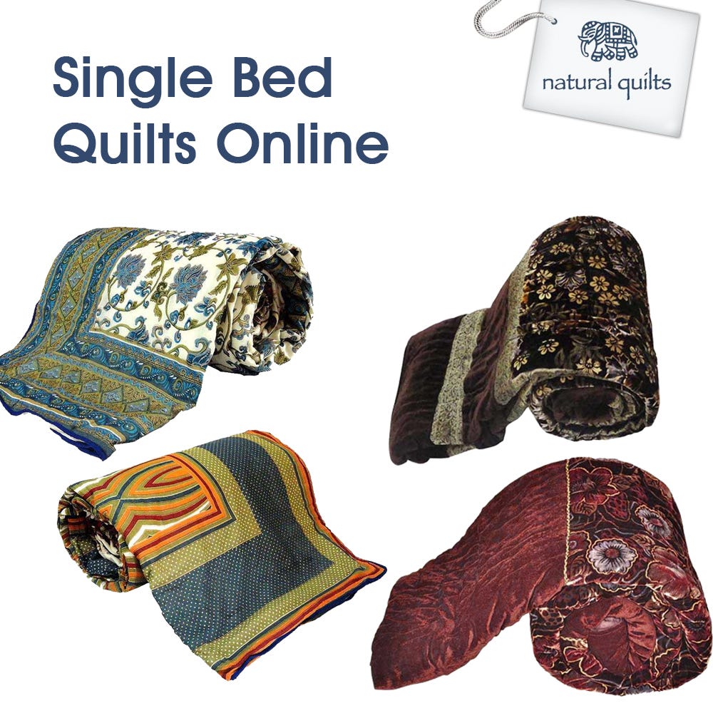 Single Bed Quilts Online by Natural Quilts Medium